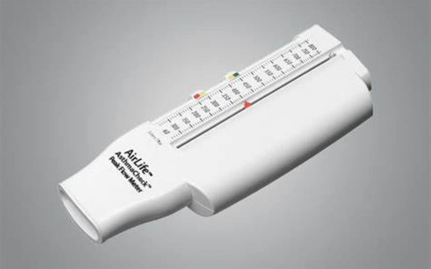 Medidor de fluxo de pico para controlar a asma